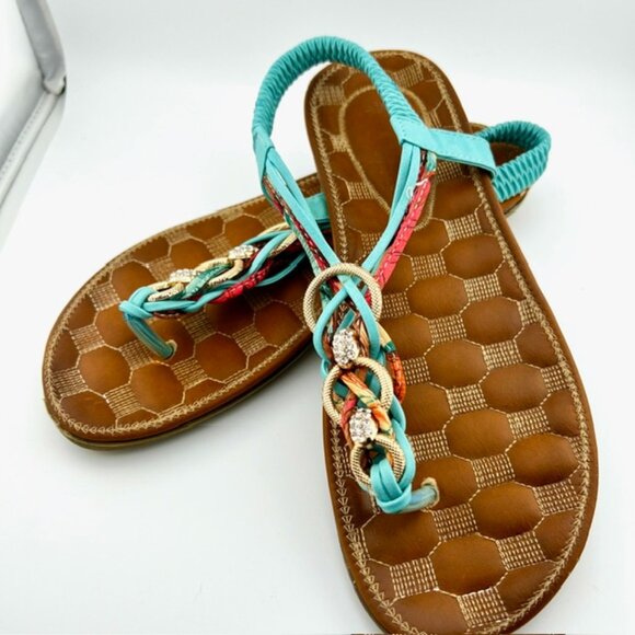 Patrizia by Spring Step Gadelina Sandals in Mint Green, Women's US 8.5, EU 39 - Picture 2 of 8